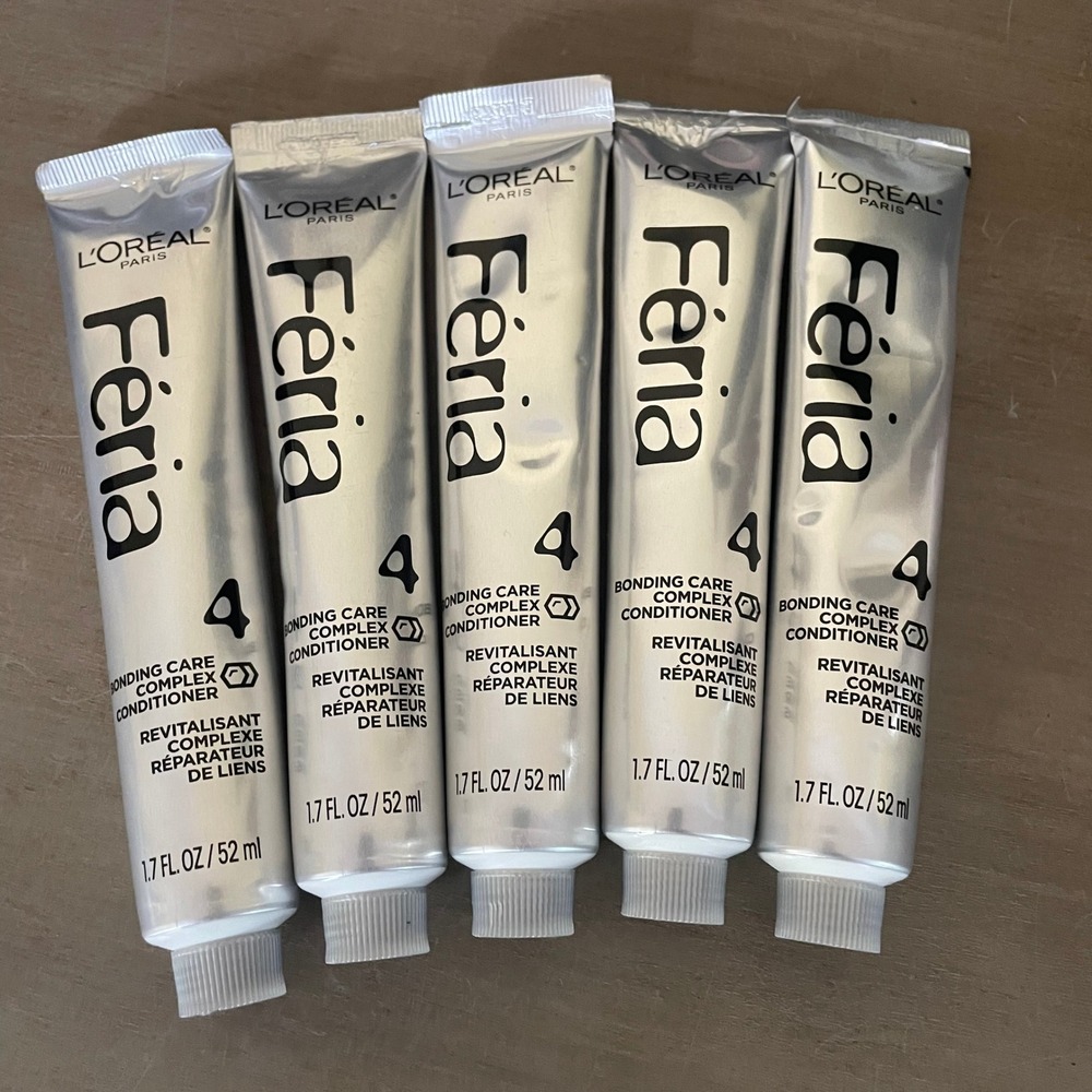 5pk LOreal Feria Bonding Care Complex Conditioner Step 4 Revitalizing 1.7oz Tube